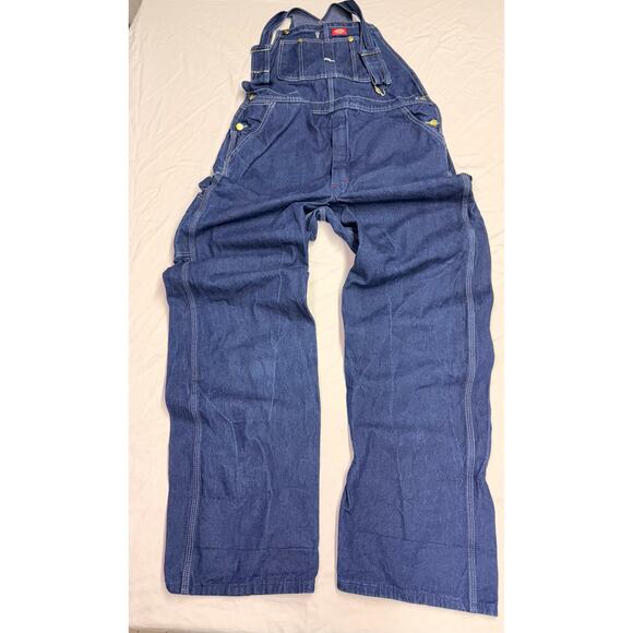 Dickies Other - Dickies denim overalls carpenter Dungarees Adult 36x34 Blue  Denim Work Wear